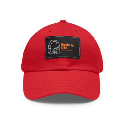 Dad Hat with Leather Patch (Rectangle)