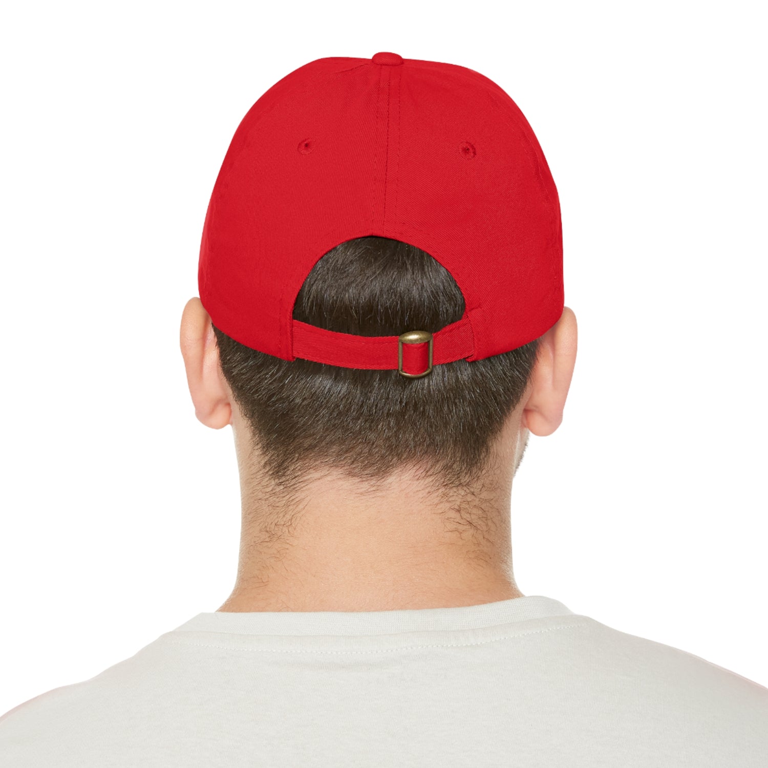 Dad Hat with Leather Patch (Round)