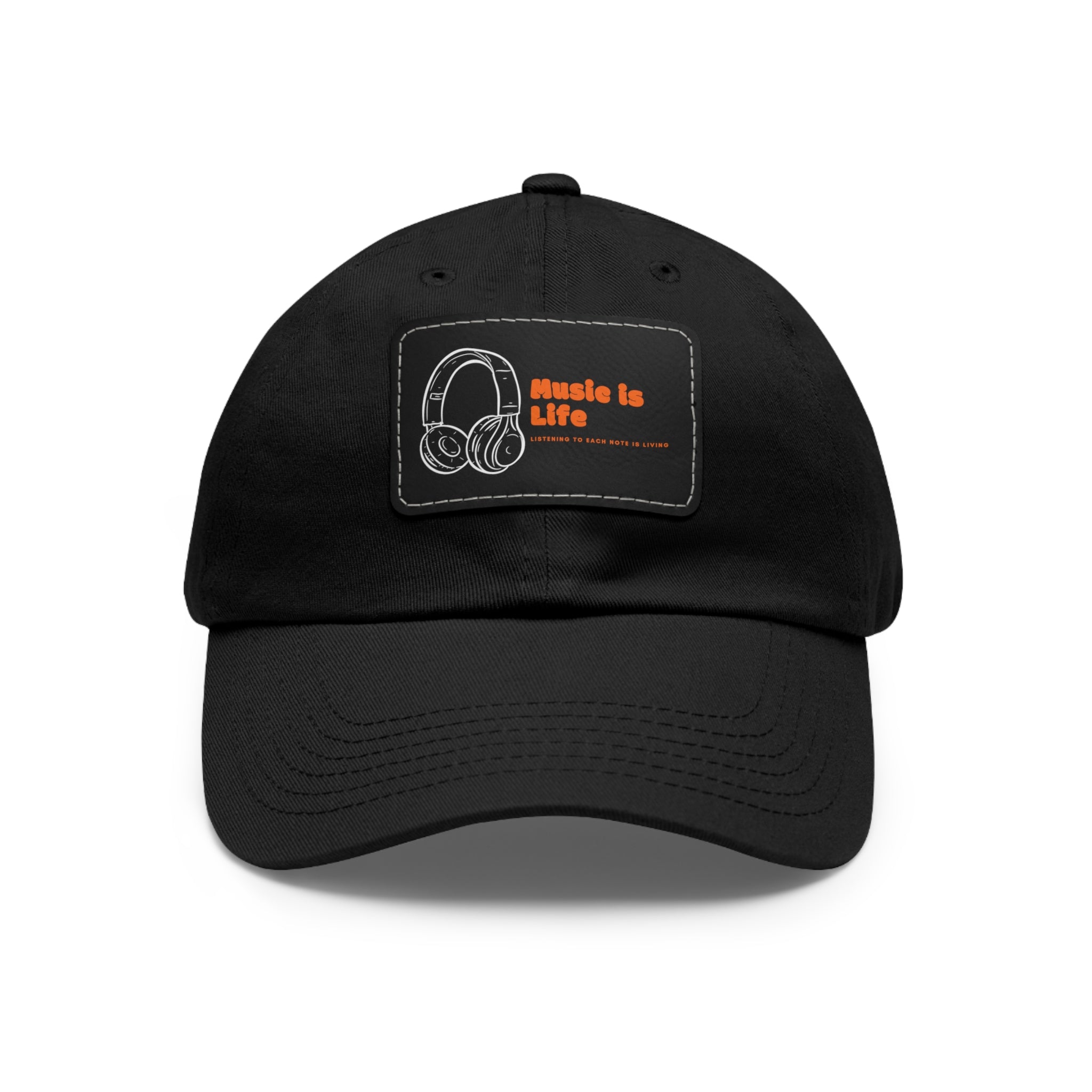 Dad Hat with Leather Patch (Rectangle)