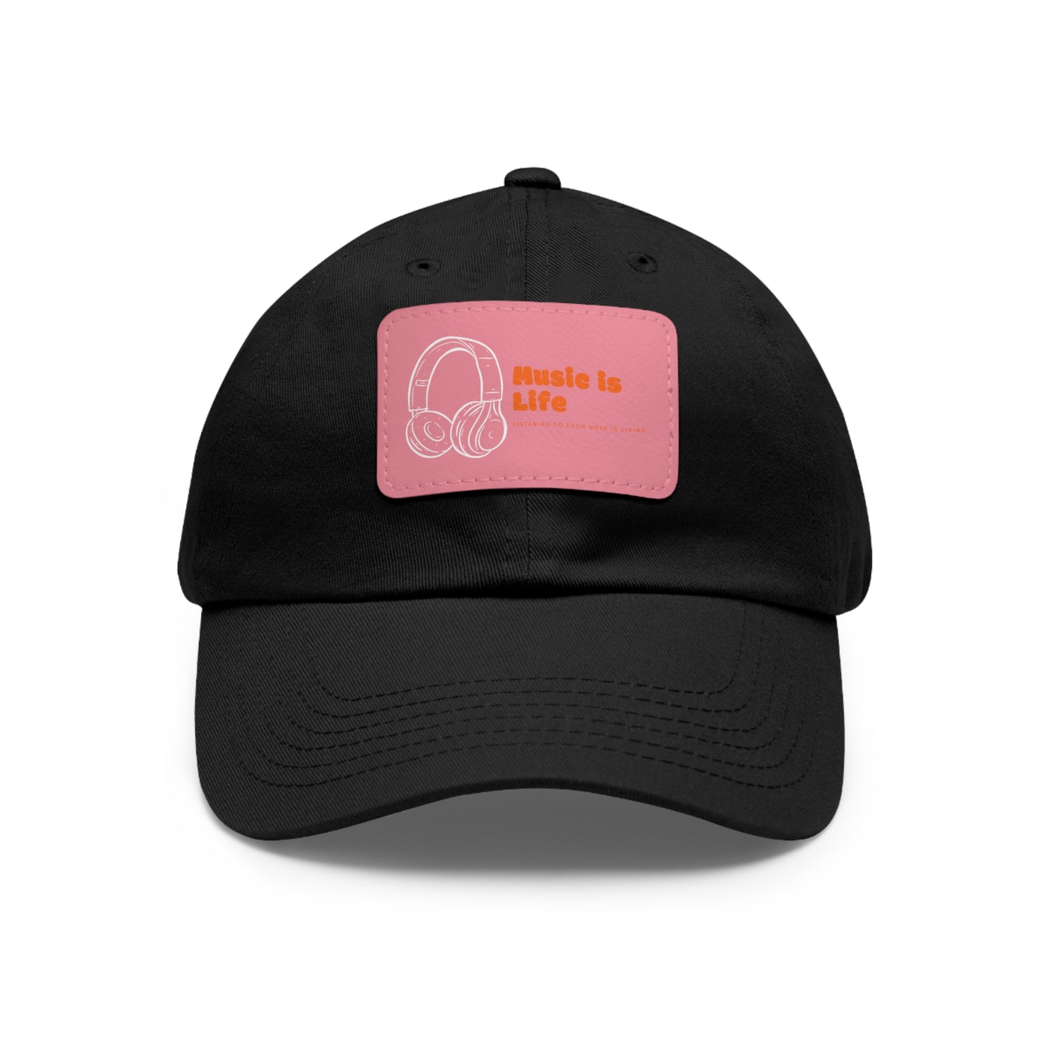 Dad Hat with Leather Patch (Rectangle)